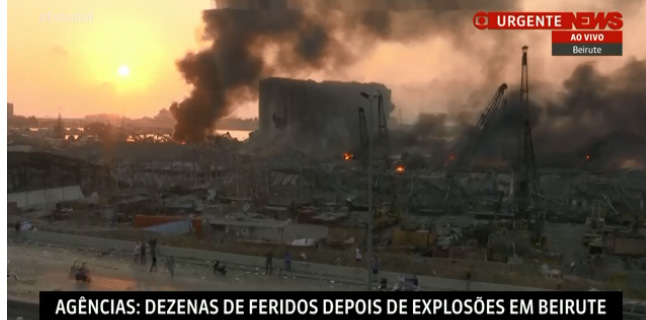 Mundo – Explosão em Beirute deixa mais de 100 mortos e 4 mil feridos