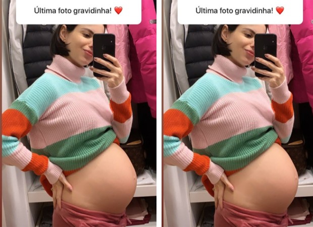 Grávida de seis meses, Sthefany Brito compartilha ‘última foto gravidinha’