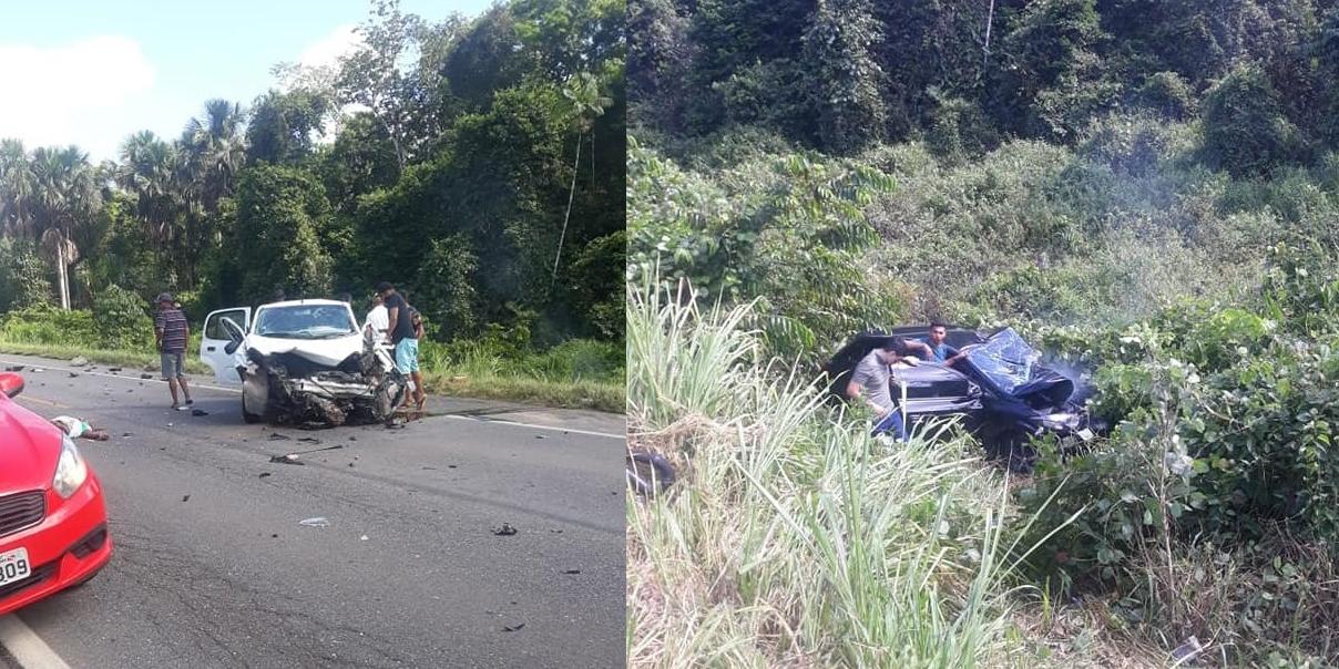 Uma pessoa morre em colisão entre dois carros na BR-316, em Santa Maria do Pará