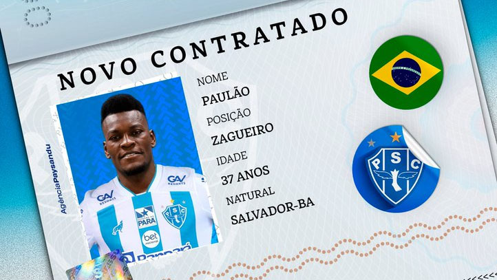 Paysandu confirma acerto com o experiente zagueirão Paulão